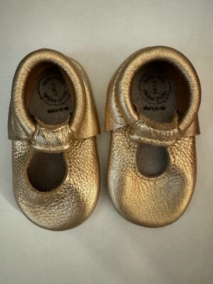 Freshly Picked Moccasins Toddler Size 5 Rose gold Pink Mary Jane’s - Image 1 of 2