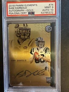 2018 Panini Elements Gold- RPS Rookie Signatures Number 25/25 PSA Mint/gem Auto - Picture 1 of 4