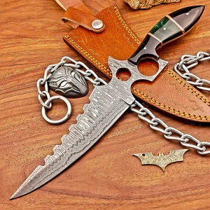 CUSTOM Handmade DAMASCUS STEEL KNIFE Hunting Knife Bowie KNIFE W/SHEATH IS-3178 - Picture 1 of 9