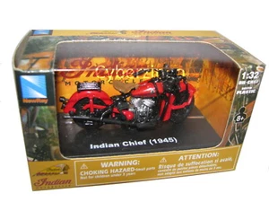 1945 1/32 Scale Indian Chief Motorcycle Model Red NewRay - Picture 1 of 6