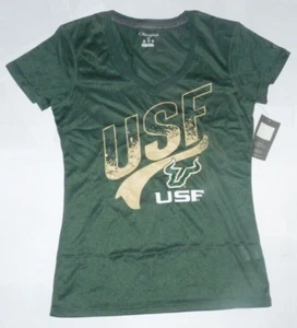NEW NCAA S South Florida Bulls T Shirt Women Ladies M 7 9 - Mid V NWT 55A6 - Picture 1 of 2