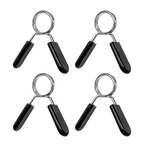 Spring Clip Collars 1 Inch for Dumbbells & Barbells – Pack of 4 - Gym Accessory - Picture 1 of 8