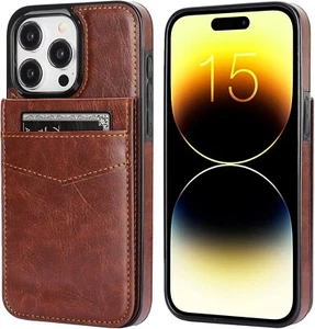 Compatible with iPhone 15 Pro Max Case Wallet with Credit Card Holder Flip - Picture 1 of 7
