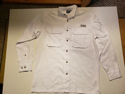  Camisa de manga larga con botones Bimini Bay para hombre talla pequeña blanca🔥 (B7) Foto 1 de 4