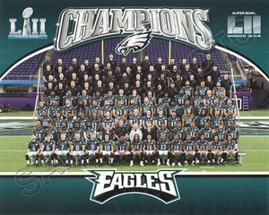 2017 PHILADELPHIA EAGLES SUPER BOWL LII CHAMPIONS 2018 TEAM 8X10 PHOTO PICTURE - Picture 1 of 1