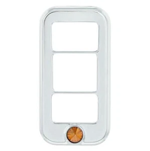 Rocker Switch Trim Set w/ 3 Openings (3 PCS) Chrome Plastic for Freightliner - Picture 1 of 3