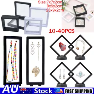 10-40PCS Jewelry Boxes Ring Necklace PE Thin Film Suspension Display Cases AU - Picture 1 of 15