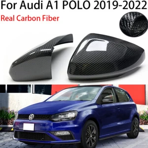For Audi A1 POLO 2019-2022 Real Carbon Fiber Car Side Rearview Mirror Covers Cap - Foto 1 di 11