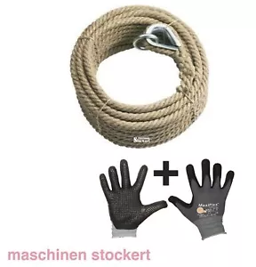 Hanfseil, Eimerseil, Zugseil, 30 m lang, 16 mm stark mit Karabinerhaken - Bild 1 von 1