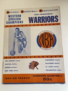 1964-65 San Francisco Warriors vs St Louis Hawks Basketball Programm - Bild 1 von 5