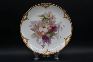 Antique KPM Berlin Hand Painted Flower & Gold Cabinet Plate 8 5/8 inches #7. - Picture 1 of 11