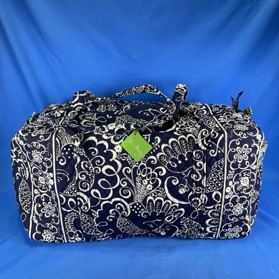Bolsa de viaje grande Vera Bradley Twirly Birds azul marino - retirada - nueva con etiquetas Foto 1 de 4