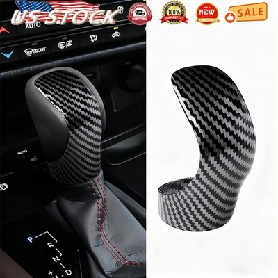 Carbon Fiber Car Gear Shift Knob Cover Shifter Trim For 2015-2018 LEXUS ES GS RC - Image 1 of 4