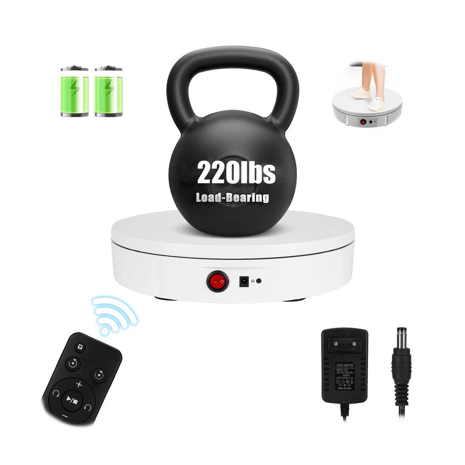 Rotating Display Stand 11.8'' Motorized Stand Photography Turntable Electric ... - Image 1 of 4