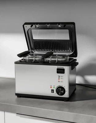 SILVERCREST(KOMPERNASS HANDELS GMBH) SILVERCREST® Fritteuse "DS SEF3 2000 C5" mit 3 Körben Edelstahl Pommes 2000 Watt