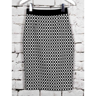 Falda Lápiz BANANA REPUBLIC Negro Blanco Jacquard Movible Retro Oficina Talla 0 Foto 1 de 4