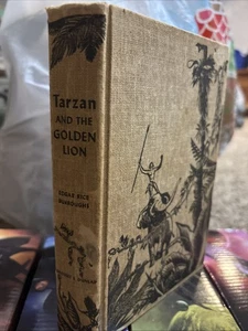Tarzan und der goldene Löwe HC Buch Edgar Rice Burroughs 1923 Antik  - Bild 1 von 9