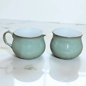 Denby Langley England Regency Green Creamer And Sugar Bowl Set Stoneware - Picture 1 of 11
