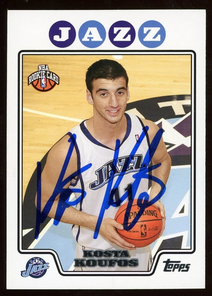 Tarjeta autógrafa firmada Topps Costa Koufos 2008-09 auto jazz ohio st buckeyes Foto 1 de 1
