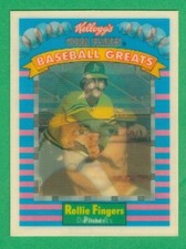 1991 KELLOGG’S #7 ROLLIE FINGERS OAKLAND A'S  HOF  NM/MT