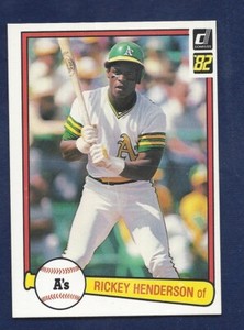 RICKEY HENDERSON SHARP  1982 DONRUSS BASEBALL #113  .99 SHIPPING L645