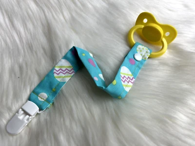 Easter Egg Fabric Pacifier Clip - ABDL Pacifier Holder - Image 1 of 3