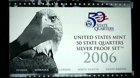 2006-S US Mint State Quarter Silver Proof Set 5 Coins 21ohoc0928-3 Cover