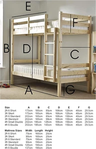 everest Classic Bunk Bed, 4Ft 6 Double - Picture 1 of 11
