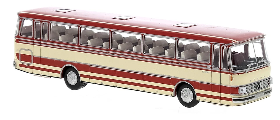 Brekina 56050 Setra S 150 H CORRIERA beige/rosso HO 1:87 - Immagine 1 di 1