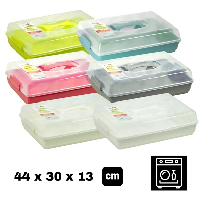 Kuchenbehälter Kuchenbox Transportbehälter Tortenbehälter 44x30x13 Kunststoff - Bild 1 von 4