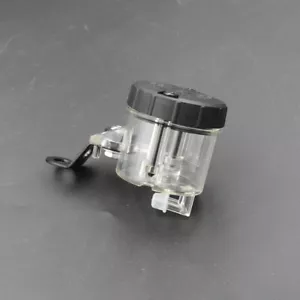 Motorcycle Oil Cup Front Brake Clutch Fluid Bottle Reservoir Oil Tank w/Bracket - Foto 1 di 8