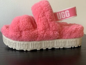 NEU UGG Oh Fluffita DAMEN-PANTOLETTEN ROSA ROSE S/N 1120876. # Slipper Sandale - Bild 1 von 8