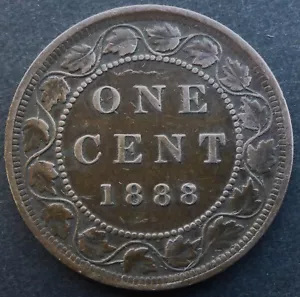 KANADA 1888 GROSSER CENT VIKTORIANISCHE ÄRA 137 JAHRE ALT (BB) CAN.SHIP $1,99 - Bild 1 von 2