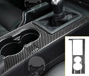 For Ford Mustang GT 2005-09 Carbon Console Gear Shift Cup Holder Cover Trijms - Picture 1 of 7