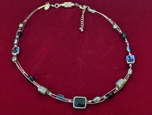 Lia Sophia Black Center Stone Necklace - Picture 1 of 15