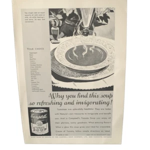 Vintage 1931 Campbell’s Soup Tomato Soup Invigorating Ad Advertisement - Picture 1 of 4