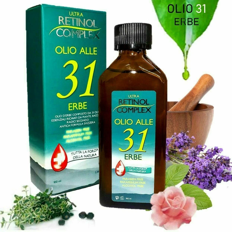 RETINOL COMPLEX OLIO ALLE 31 ERBE SENZA PARABENI RAFFREDDORE MAL DI TESTA - Image 1 of 1