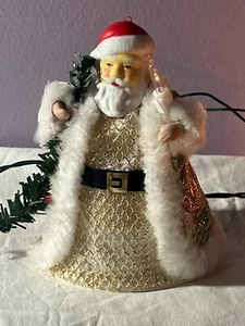 Árbol de Navidad Topper Miniatura Santa Porcelana Cabeza y Luces PO8238 - Imagen 1 de 5