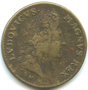 Jeton laiton Louis XIV ,  Dat Cura Quietem n°6061 - Imagen 1 de 2