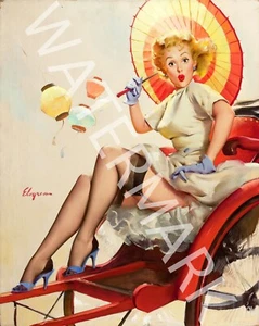 Something's Bothering You - Gil Elvgren - 1957 Classic Image - 10x8 Photo Print - Imagen 1 de 1