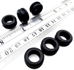 Rubber Grommet For 1/2" Round Hole, For 1/8" Thick Material, Has 3/8" ID - Picture 1 of 12