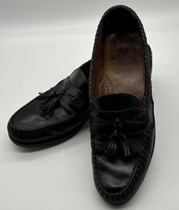 Allen Edmonds Maxfield Black Men's Size 12 2A - Tassel Leather Loafers - 47711 - Picture 1 of 11