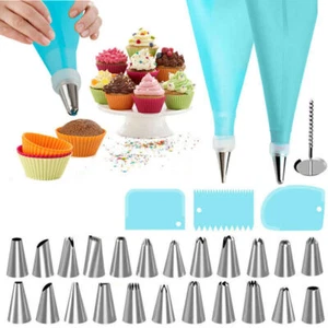 Sahne Spritzbeutel Set mit 23 Edelstahl Tüllen Spritztülle Tortenspritze Reto - Bild 1 von 9