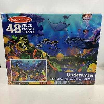 Juego de rompecabezas de piso Melissa & Doug Jumbo - Sistema solar y bajo el agua (2 x Foto 1 de 4