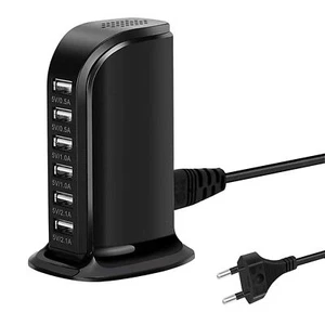 Chargeur USB Multiple 30W Multi-Port USB Charging Station 6-Port USB Power Ch... - Photo 1 sur 8