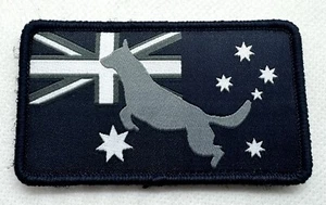K9 Dog Patch, Australian Flag, Woven, Blue, Hook Rear - Picture 1 of 6