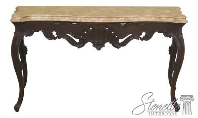 F31253EC: Mesa consola francesa estilo Luis XV imitación mármol Foto 1 de 4