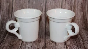 CORONADO WHITE by Nancy Calhoun Set/2 Mugs*Ceramic*VTG*Portugal - Picture 1 of 6