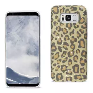 Reiko Samsung Galaxy S8 Edge /S8+/ S8 Plus Shine Glitter Shimmer Leopard Hybrid - Picture 1 of 4