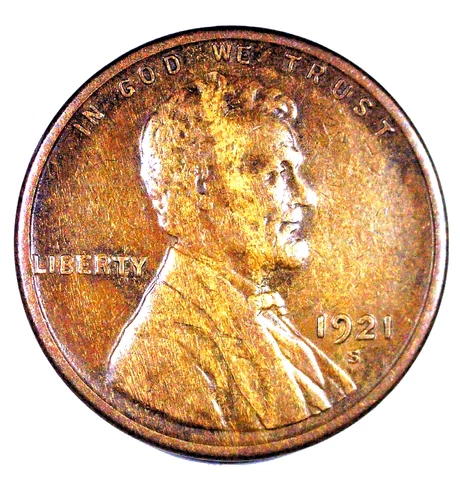 1921-S  Lincoln Wheat Penny....   Nice Detailed Coin....   7-19-16 Cover